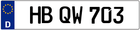 Trailer License Plate